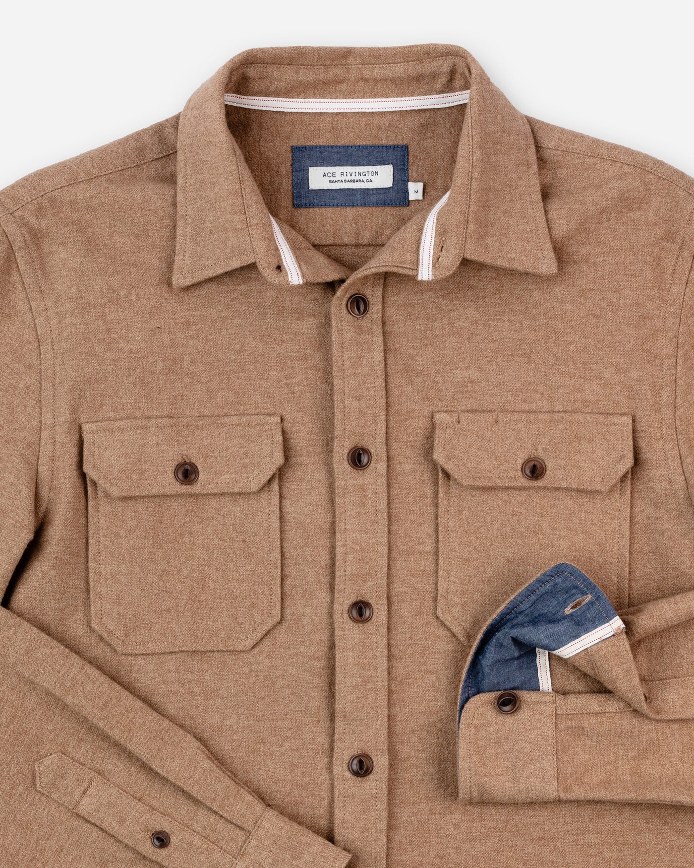 Flannel Utility Shirt Camel