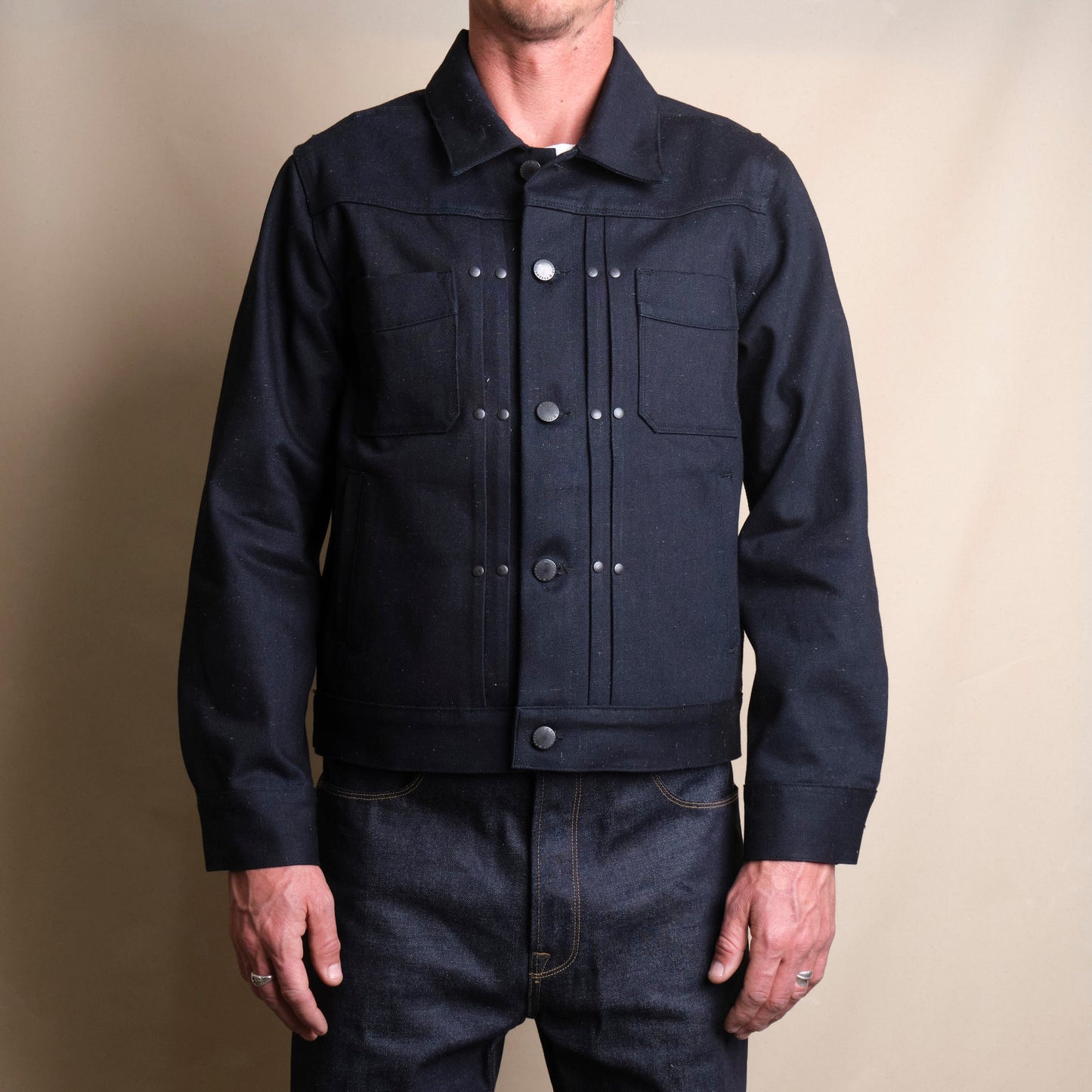 Riders Jacket 14 oz Raw Fleck