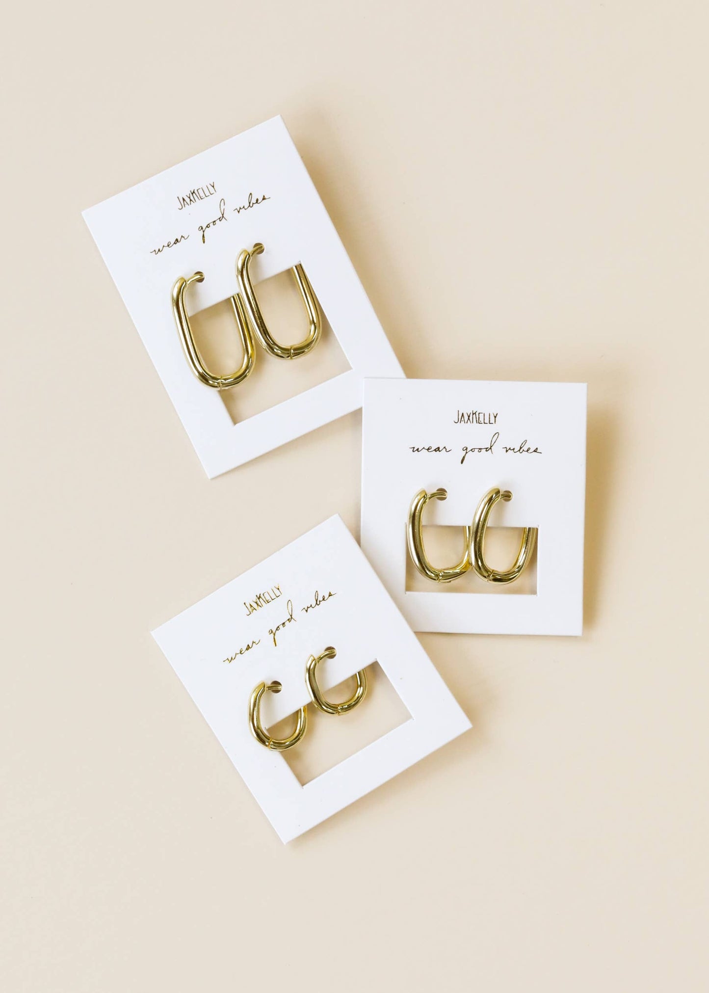 Rectangle Hoop - Large - Earring