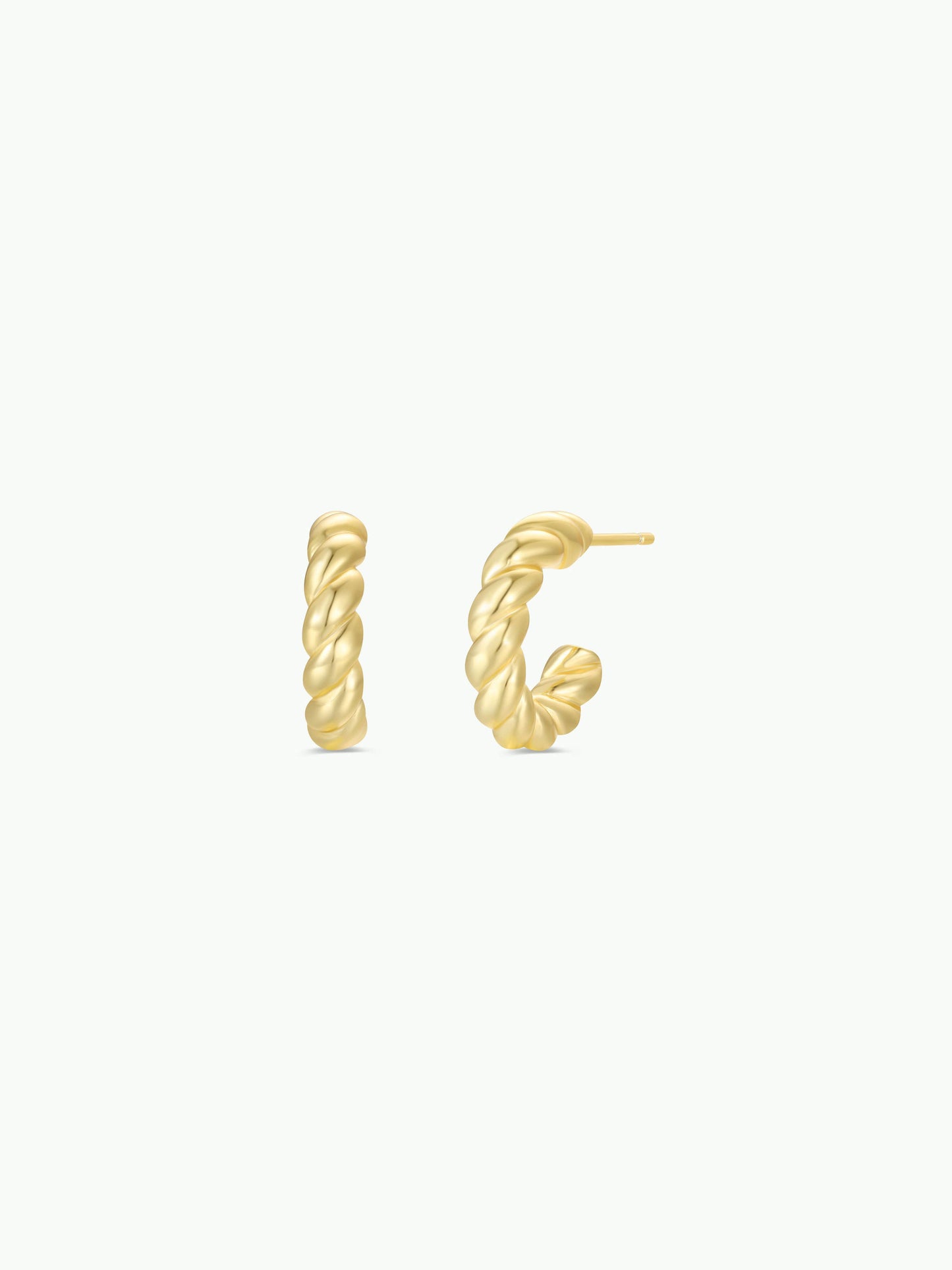 Gold Hoop - Twisted - Gold Earrings