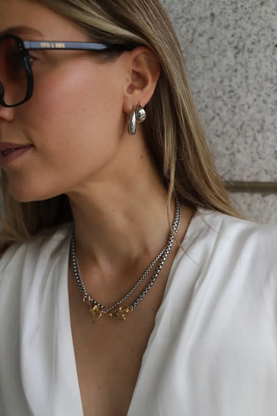NOVA CHAIN NECKLACE: SILVER/GOLD / Large