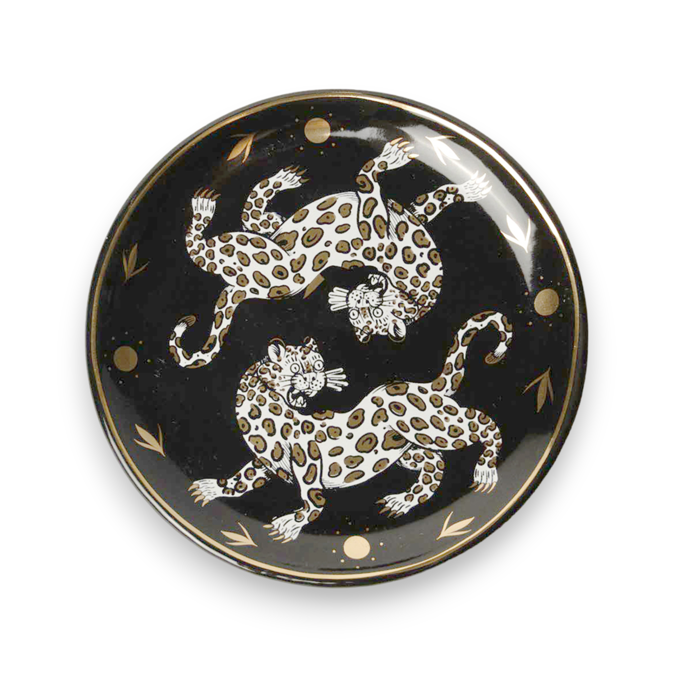 Leopard Horizon Round Ceramic Dish