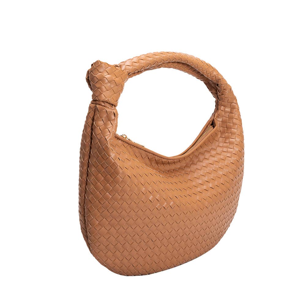 Brigitte Caramel Large Recycled Vegan Shoulder Bag