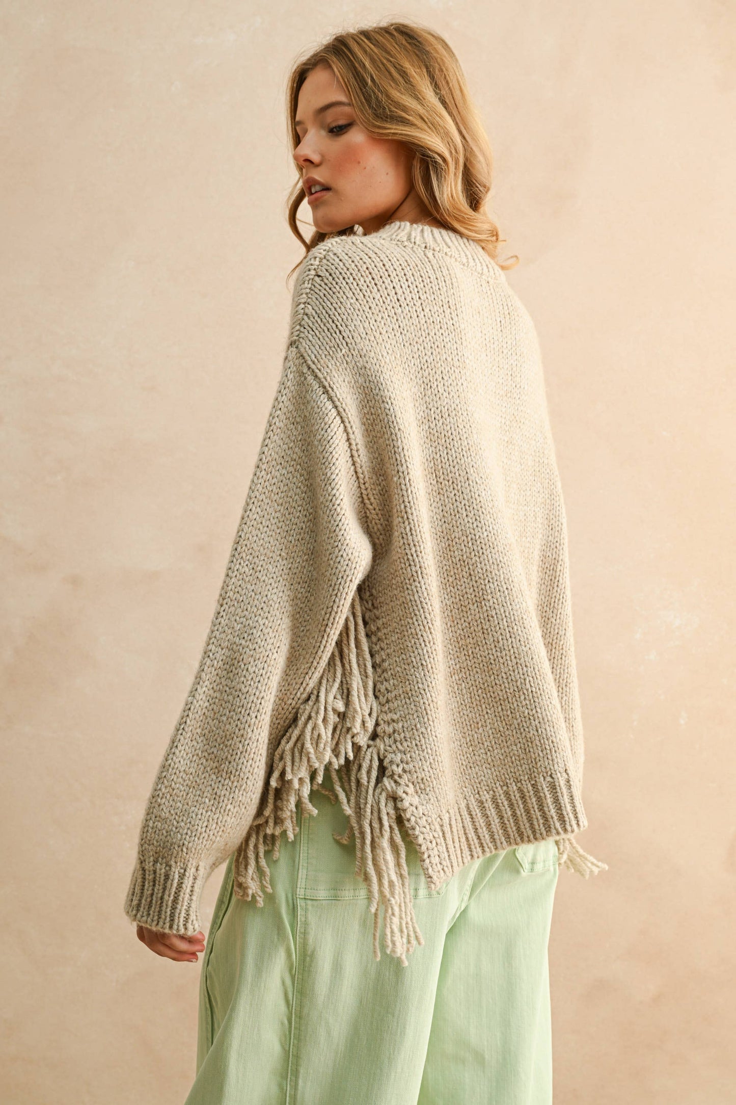 Fringe Sweat Top