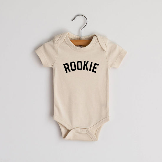 Cream Rookie Modern Organic Baby Bodysuit: 3-6 Months / Short Sleeve