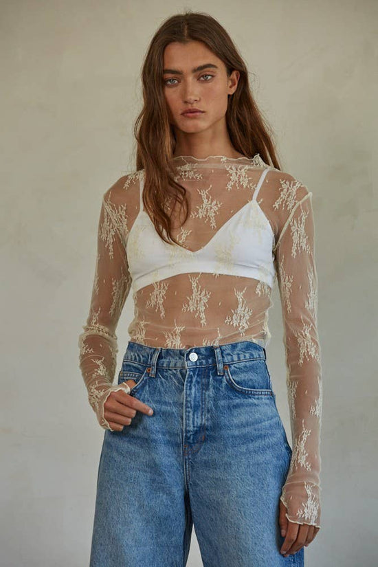 Lace LS Layering Top