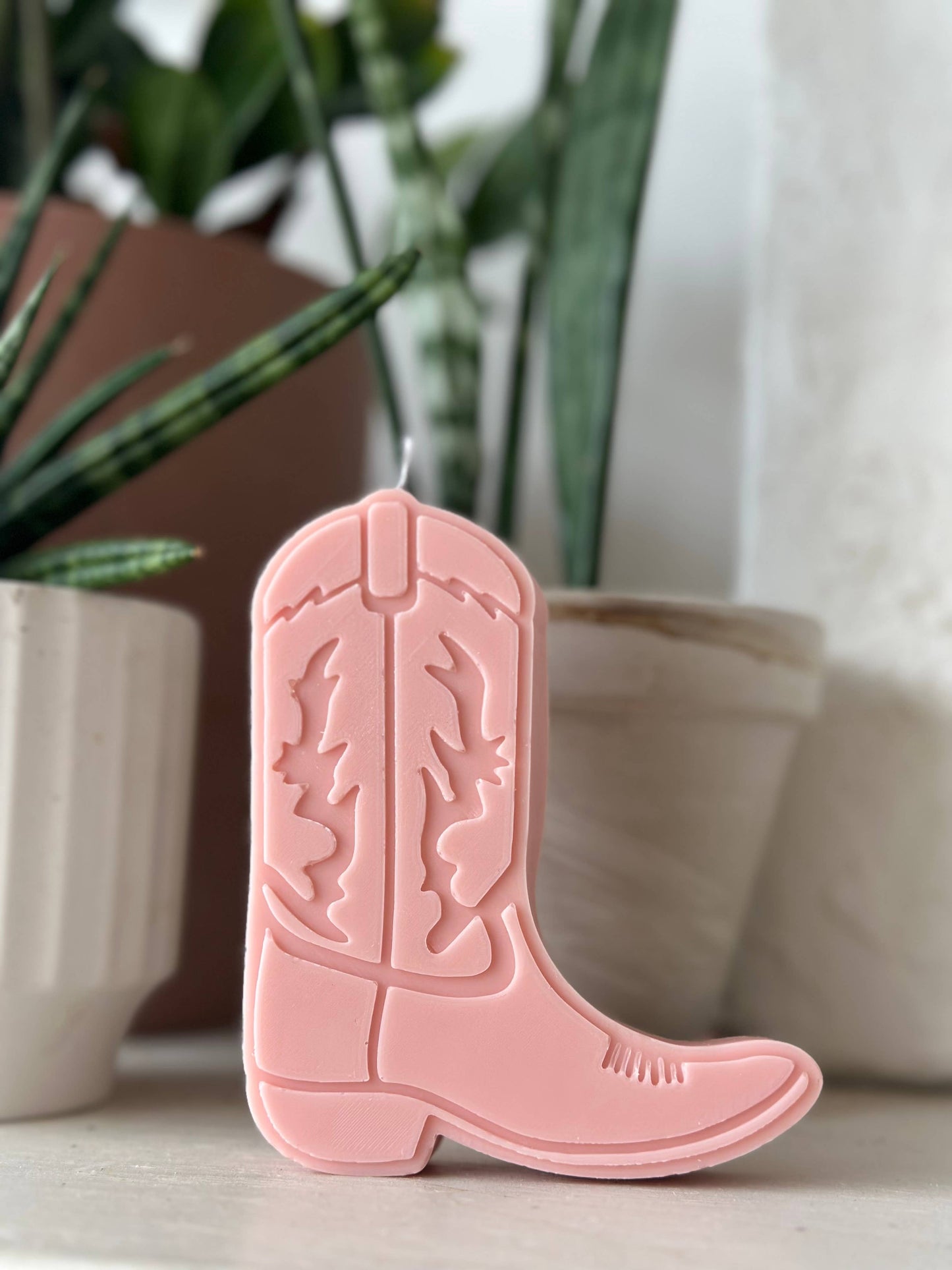 cowboy boot nashville shape candles: Desert