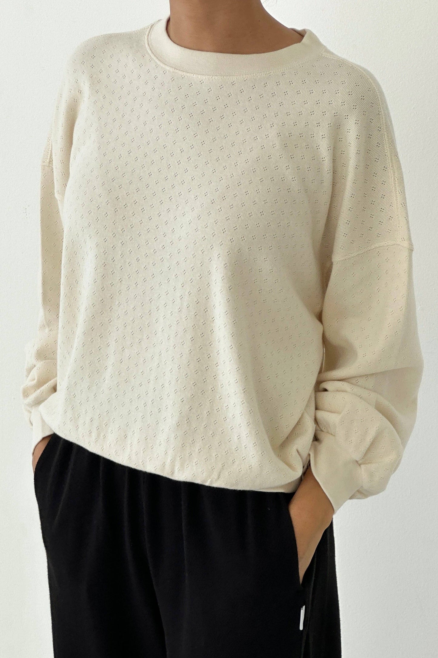Pointelle Core Sweatshirt