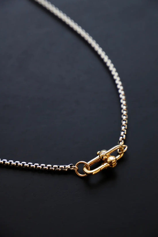NOVA CHAIN NECKLACE: SILVER/GOLD / Large