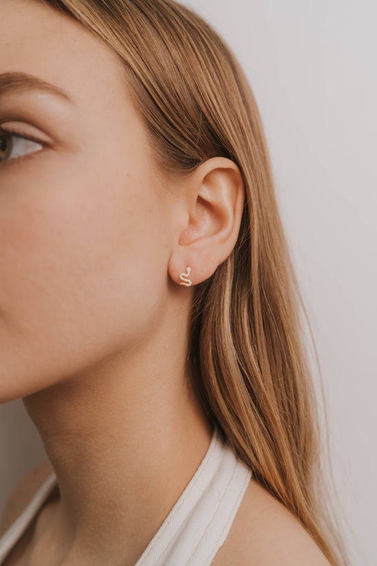 Pavé Stud - Snake - Earring