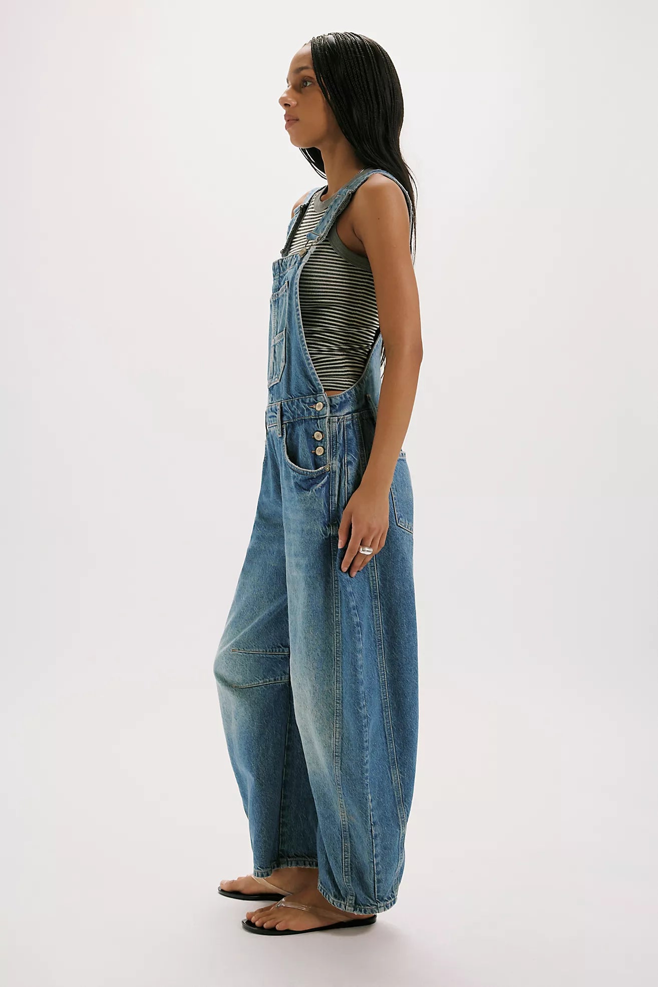 We The Free Good Luck Barrel Overalls