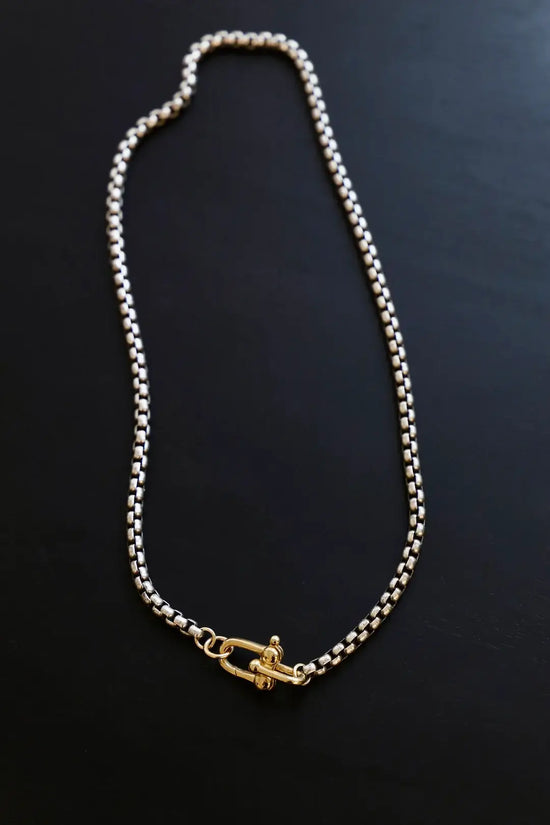 NOVA CHAIN NECKLACE: SILVER/GOLD / Large