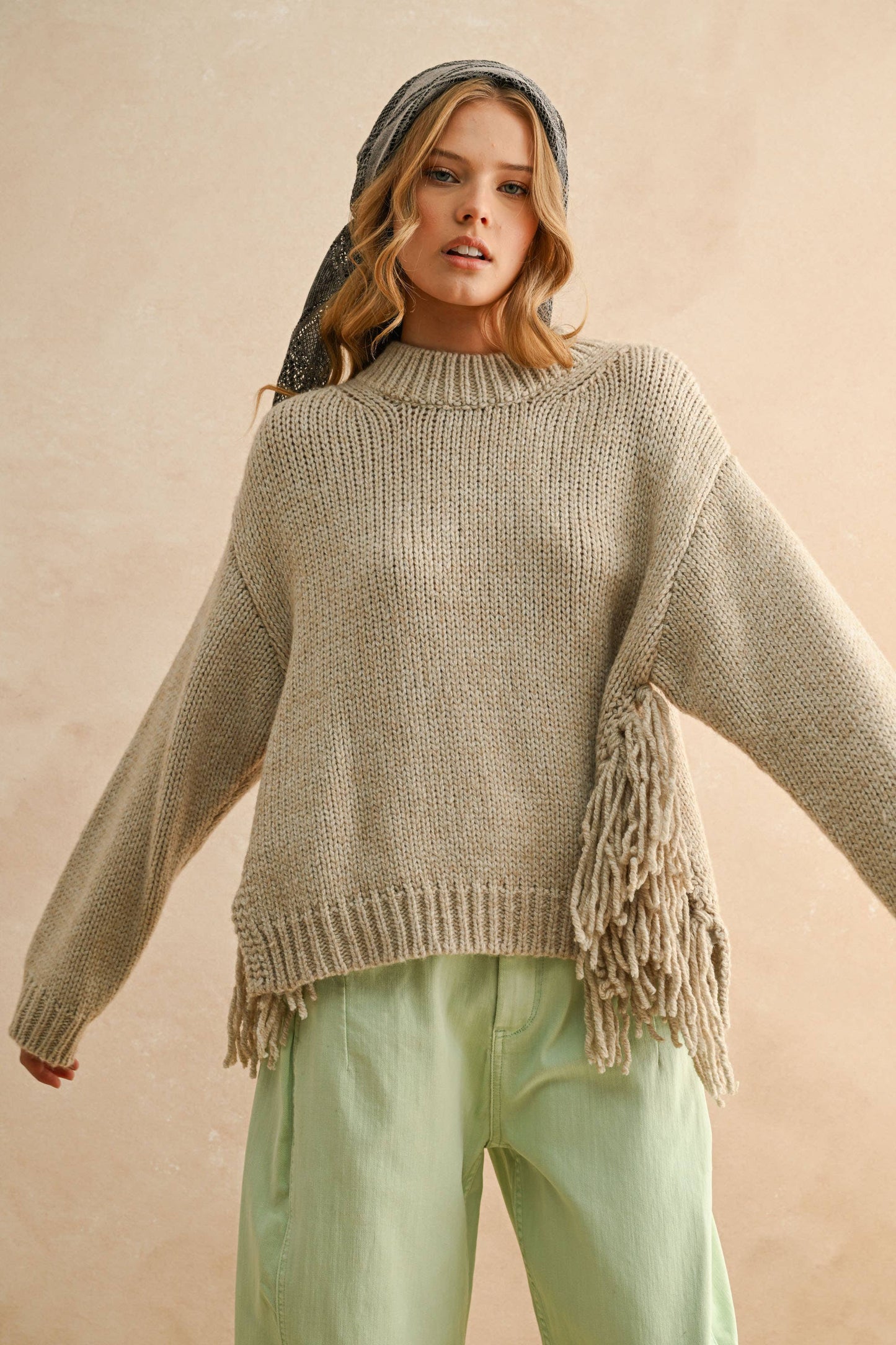 Fringe Sweat Top