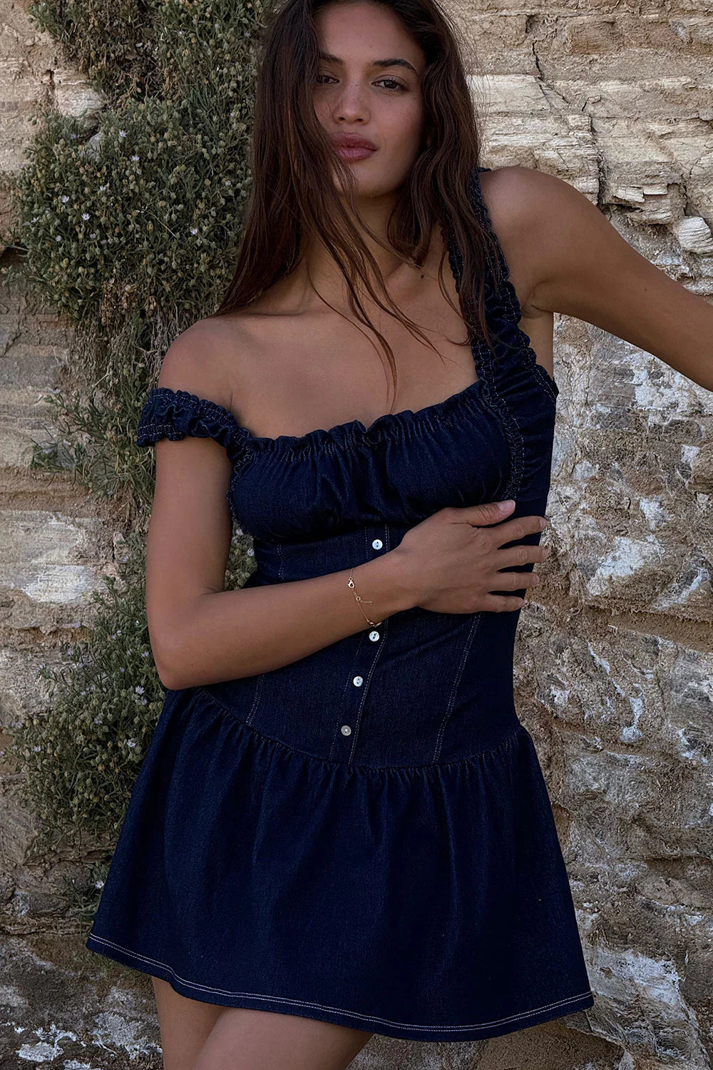 Christa Denim Mini Dress XS