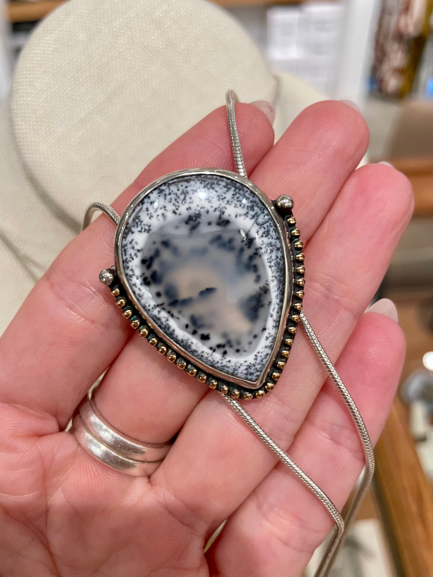 Dendritic Opal Chain Bolo