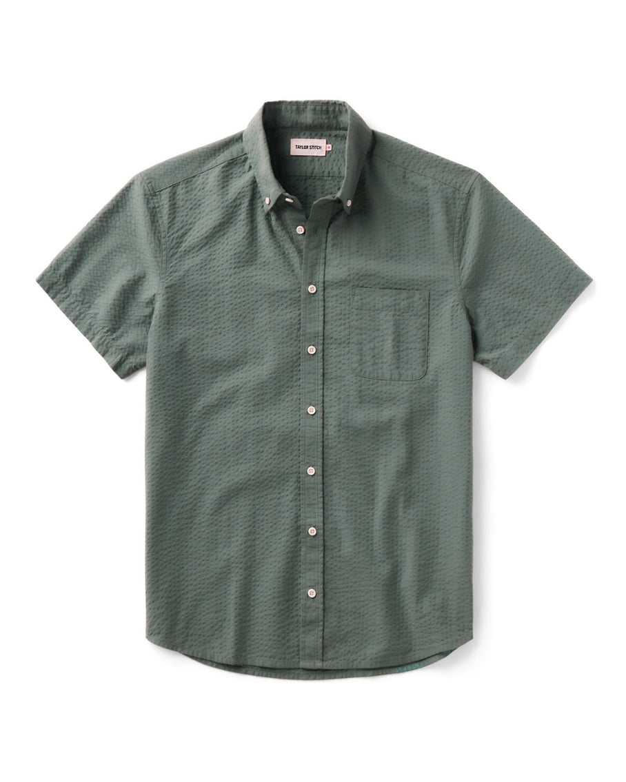 The Short Sleeve Jack in Deep Sea Seersucker