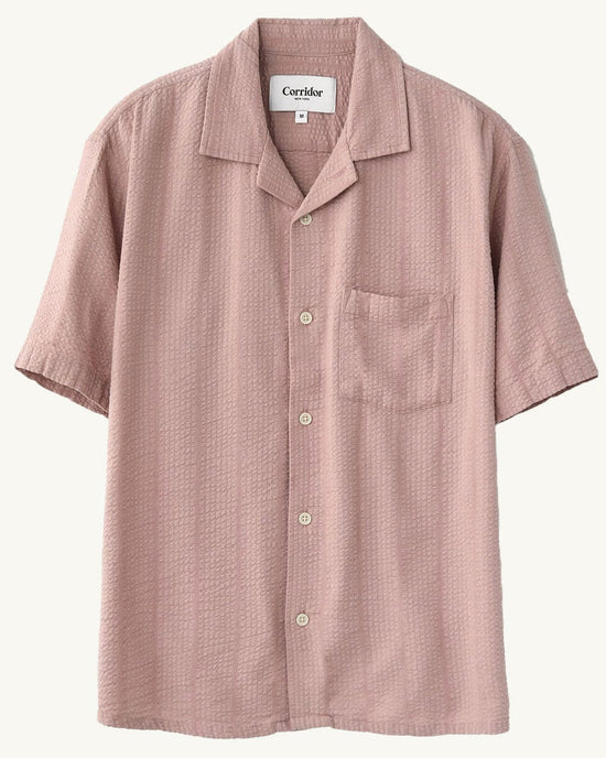 Striped Seersucker SS - Pink