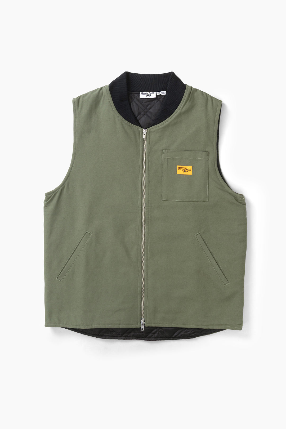 Padded Work Vest Jacket - Olive