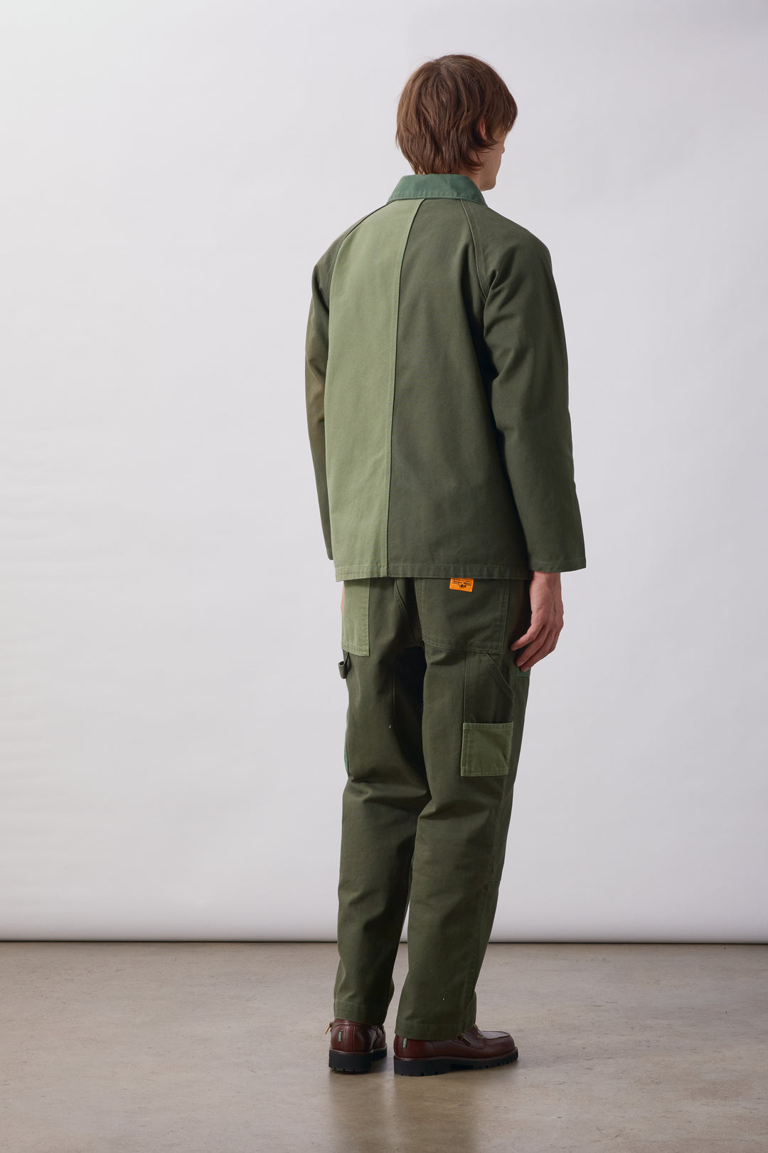 Patchwork Utility Chef Pants - Green