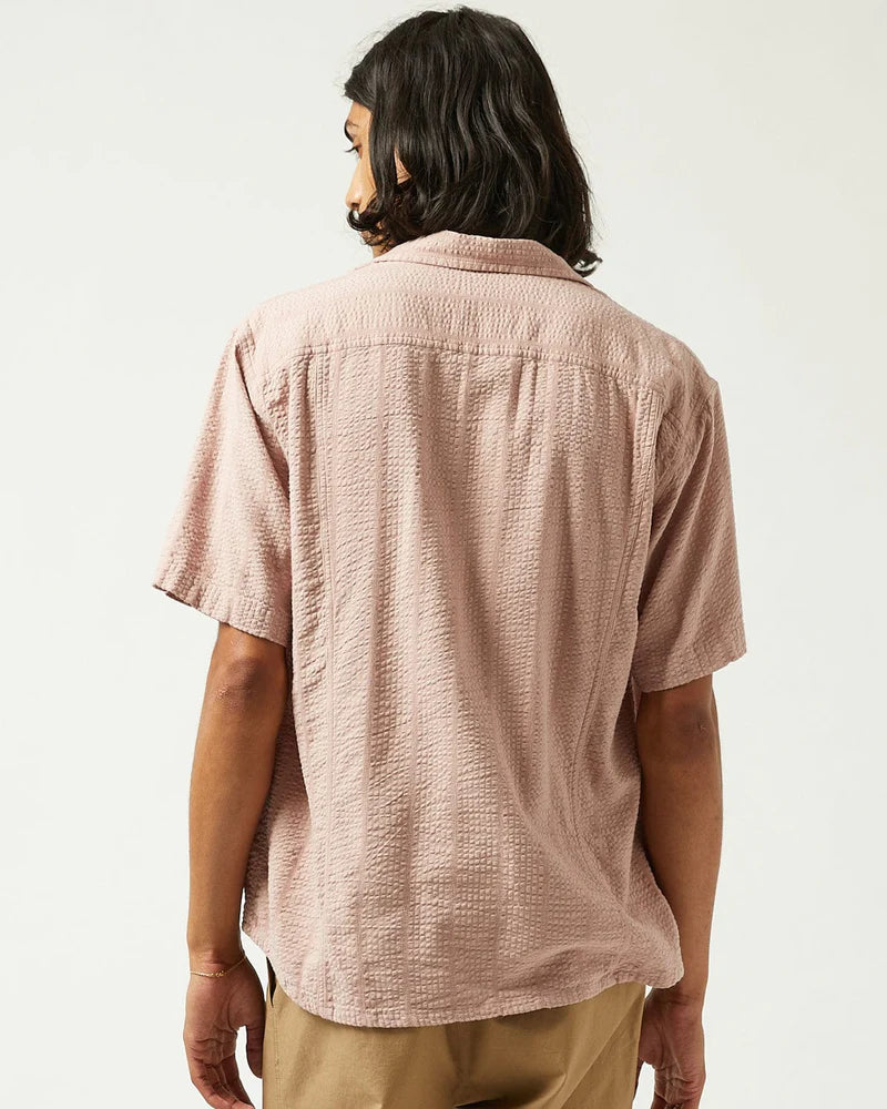 Striped Seersucker SS - Pink