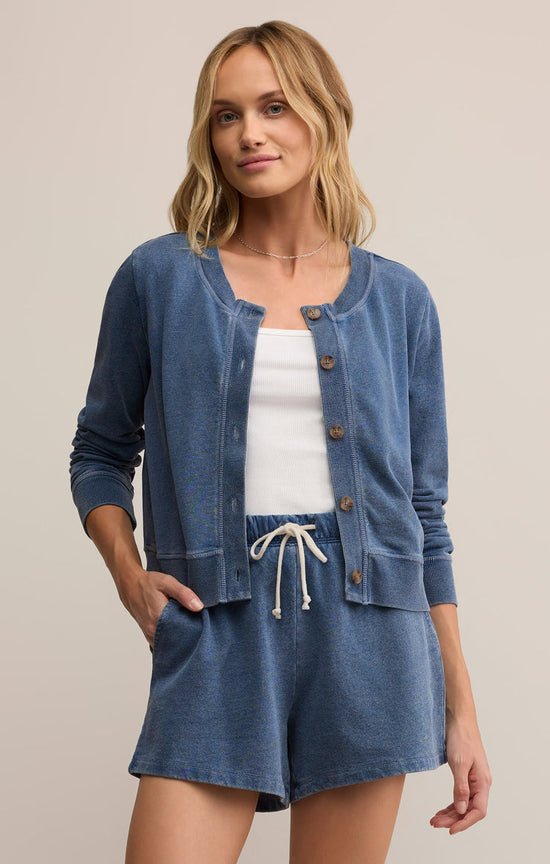 DAILY KNIT DENIM CARDIGAN