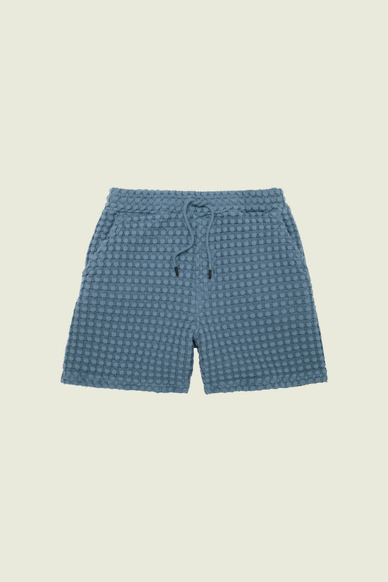 The Coronet Porto waffle shorts