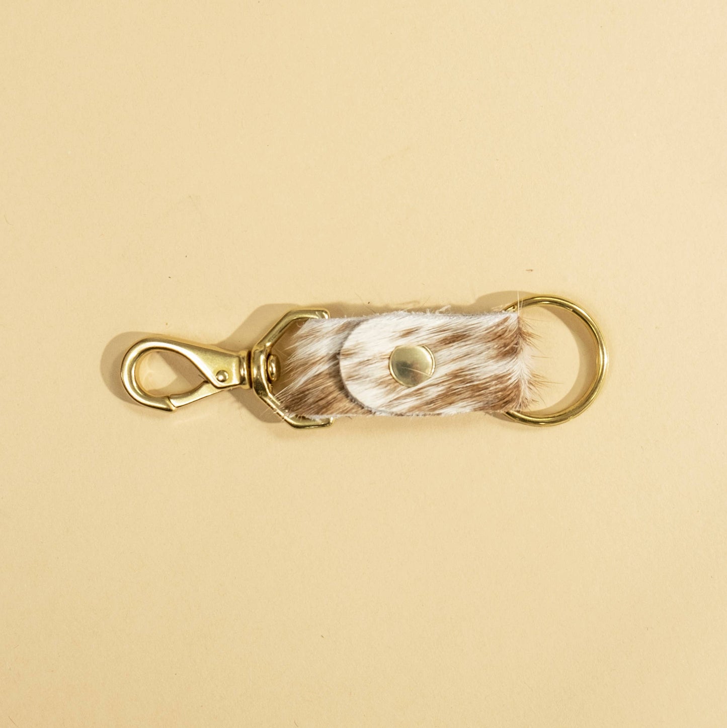 Keychain - Caramel Speckled Hair on Hide