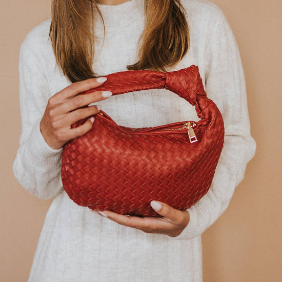 Drew Red Small Recycled Vegan Top Handle Bag Pre-Order 11/30