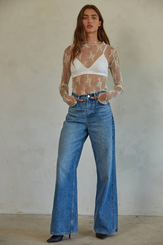 Lace LS Layering Top