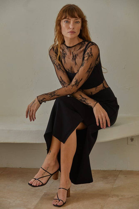 Lace LS Layering Top