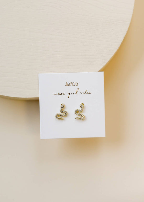 Pavé Stud - Snake - Earring