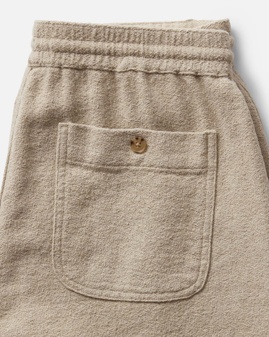 The Apres Short - Heather Oat Crepe