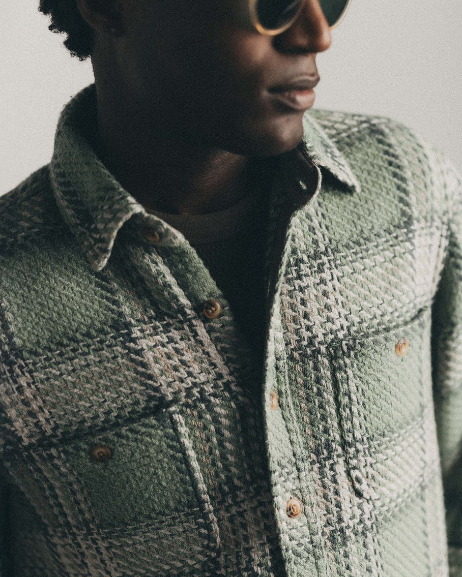 The Cutter Overshirt - Sage Plaid