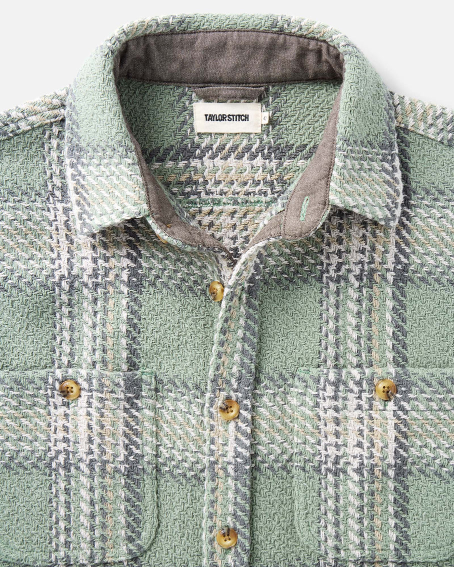 The Cutter Overshirt - Sage Plaid