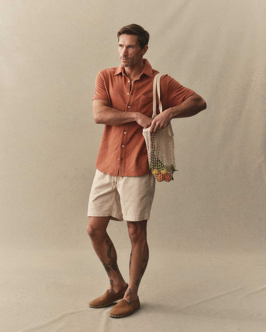 The Après Short in Heather Oat Pincord