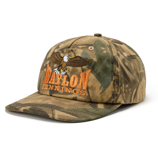 SEAGER X WAYLON JENNINGS EAGLE SNAPBACK CAMO