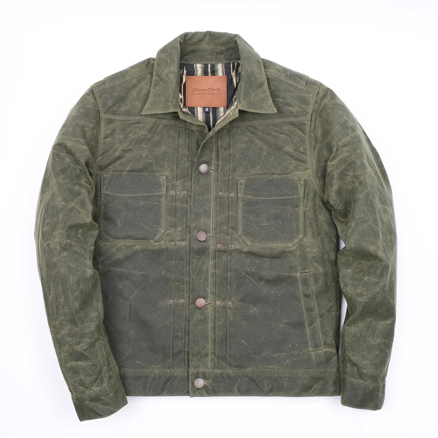 Riders Jacket Waxed Canvas Olive