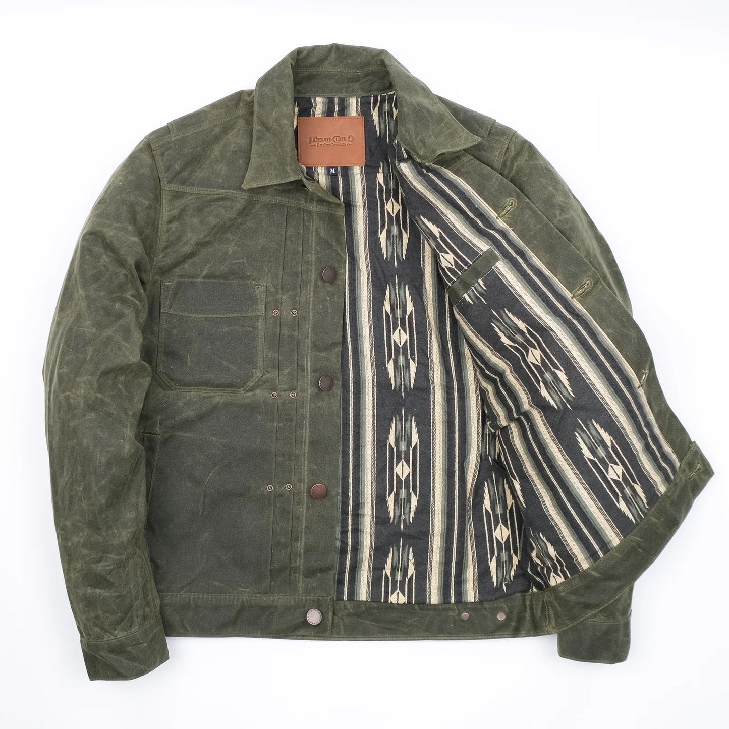 Riders Jacket Waxed Canvas Olive