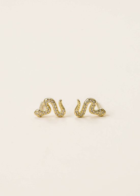 Pavé Stud - Snake - Earring