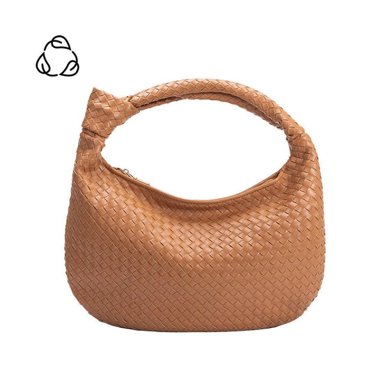 Brigitte Caramel Large Recycled Vegan Shoulder Bag