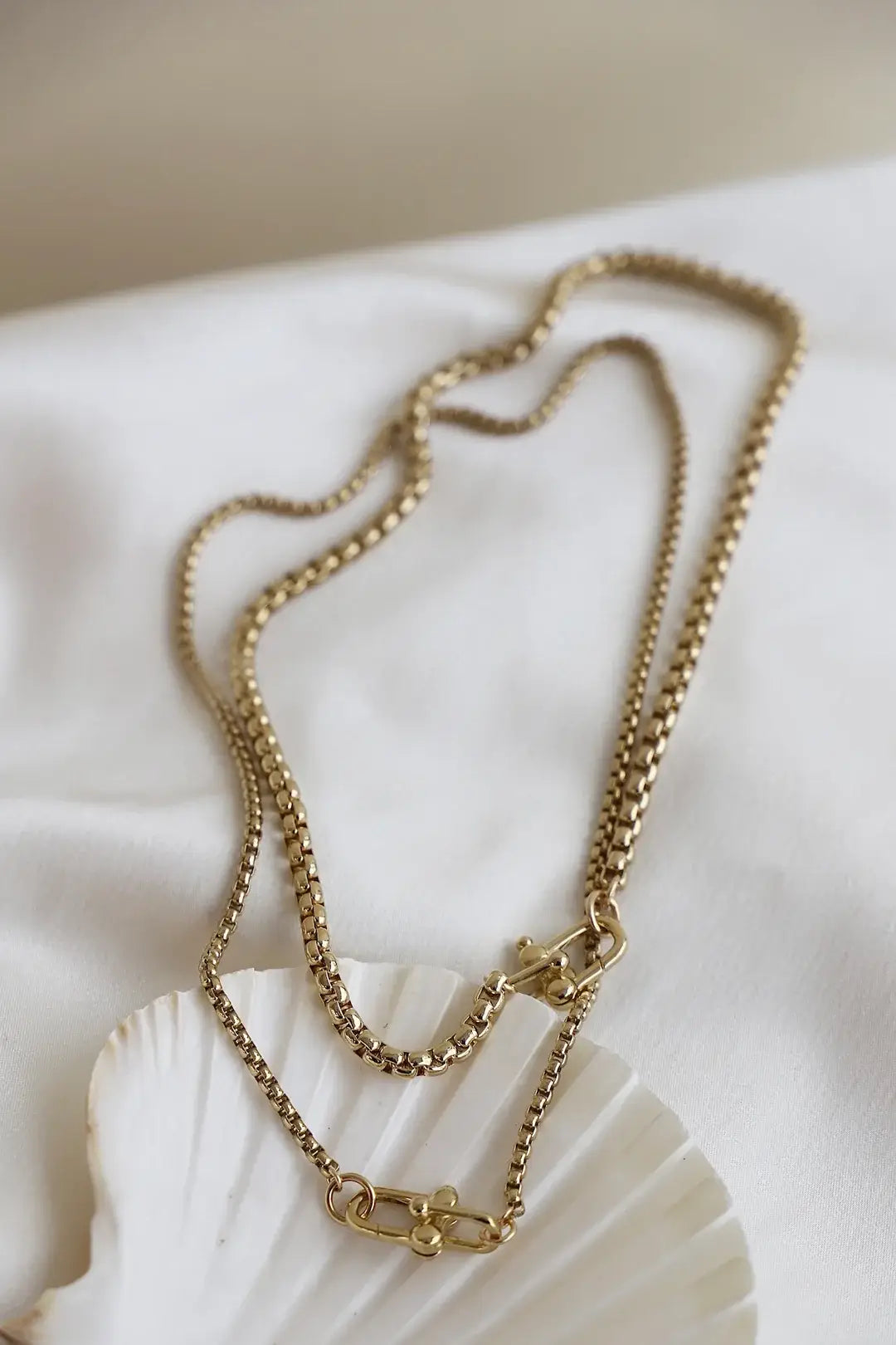 NOVA CHAIN NECKLACE: GOLD / Large